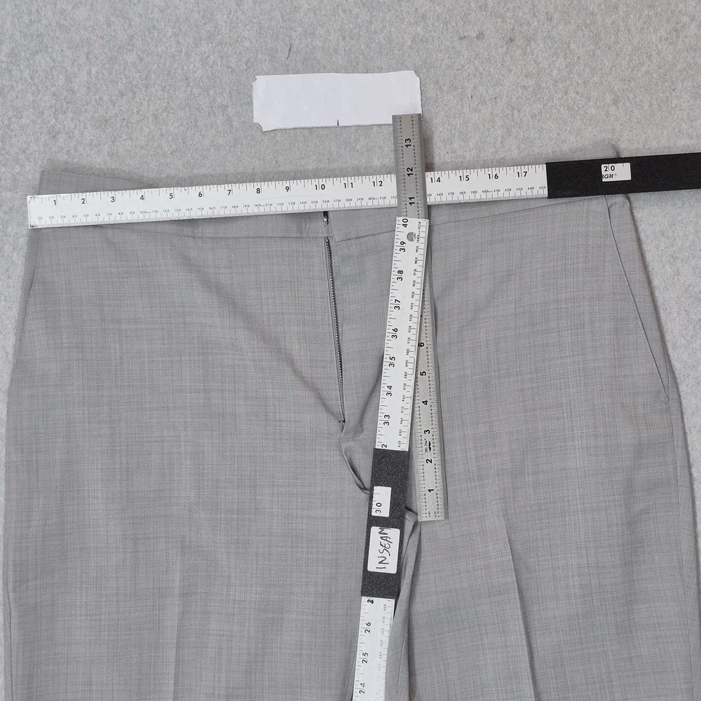 Alfani Men Pants 40W 30L Grey Dress Pants ALFATECH Zipper Button Relaxed 30